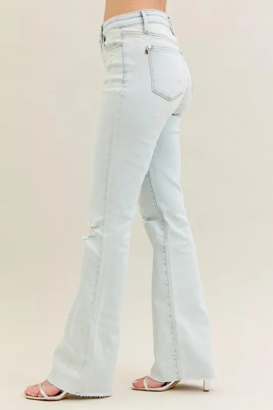 Judy Blue - Light Wash High Rise Distressed Bootcut Jeans