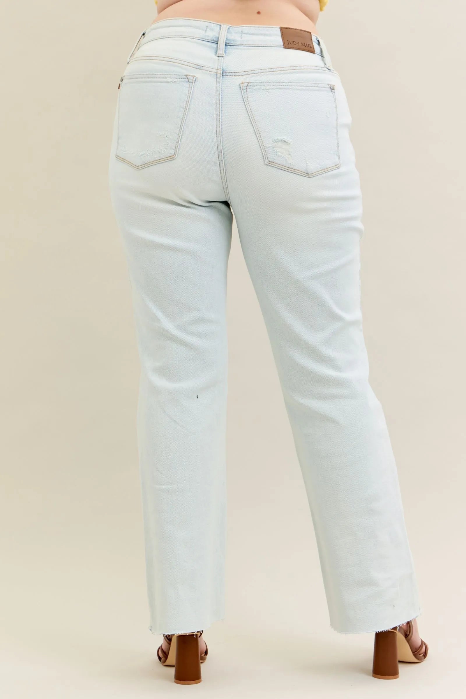 Judy Blue - Light Wash High Rise Distressed Bootcut Jeans
