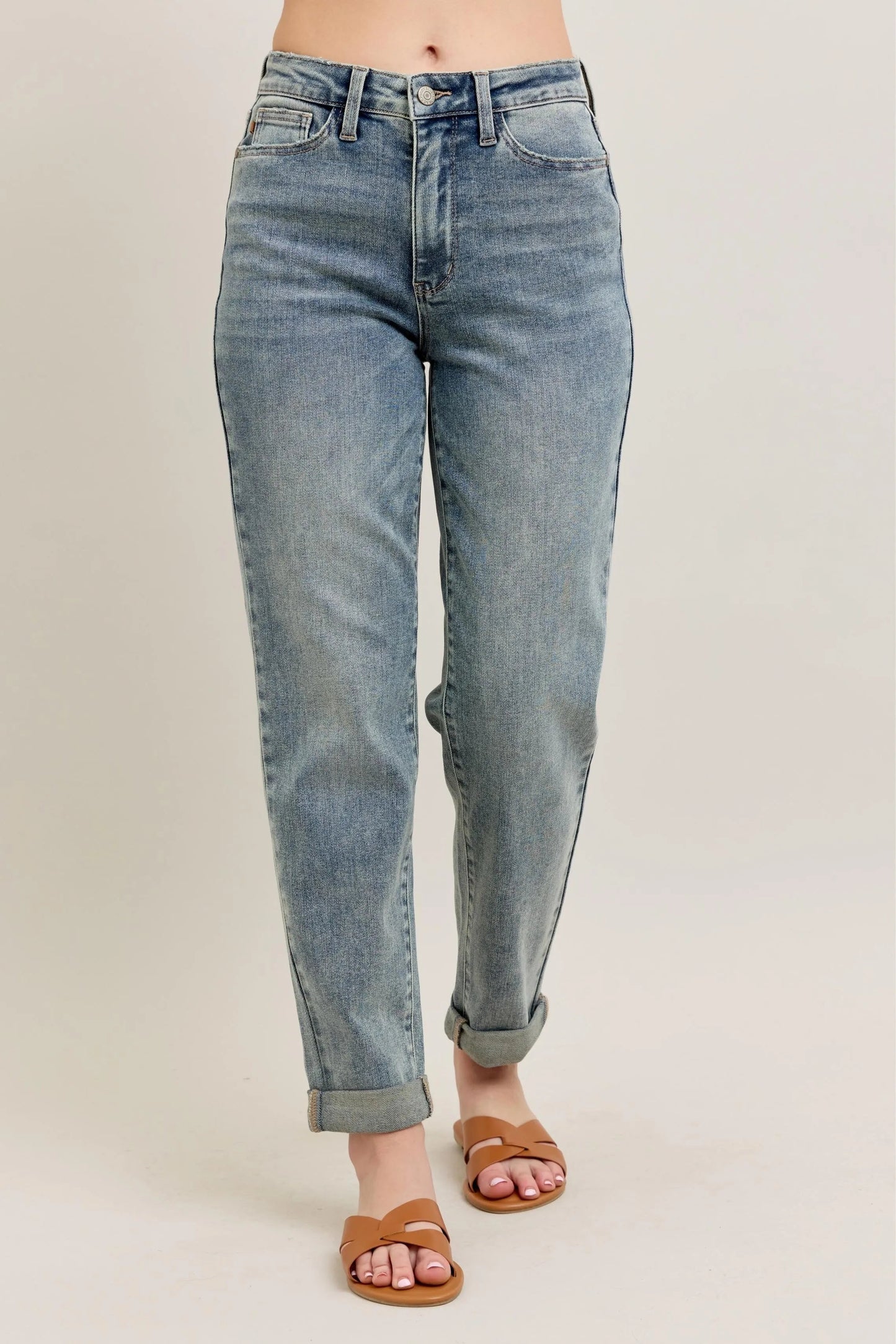 Judy Blue - Light Wash High Rise Straight Leg Jeans