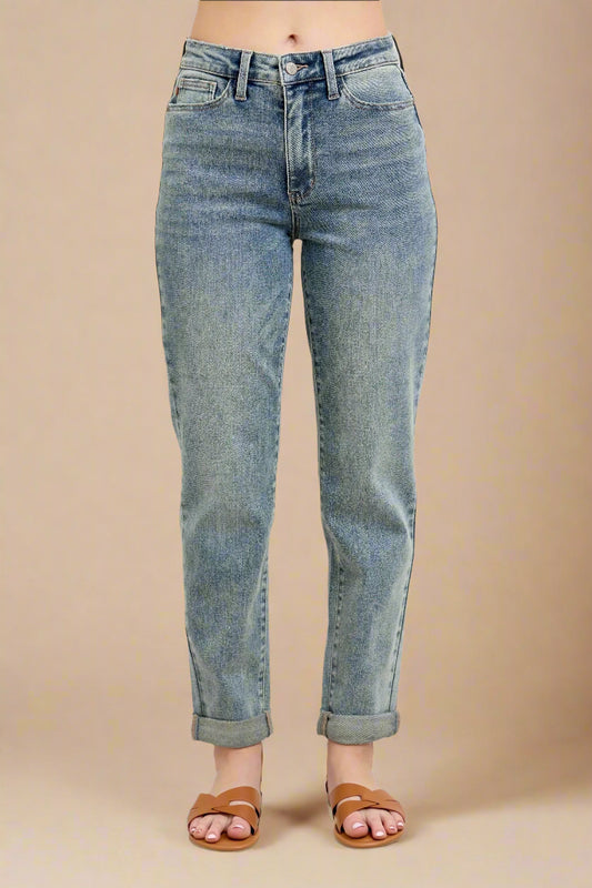 Judy Blue - Light Wash High Rise Straight Leg Jeans