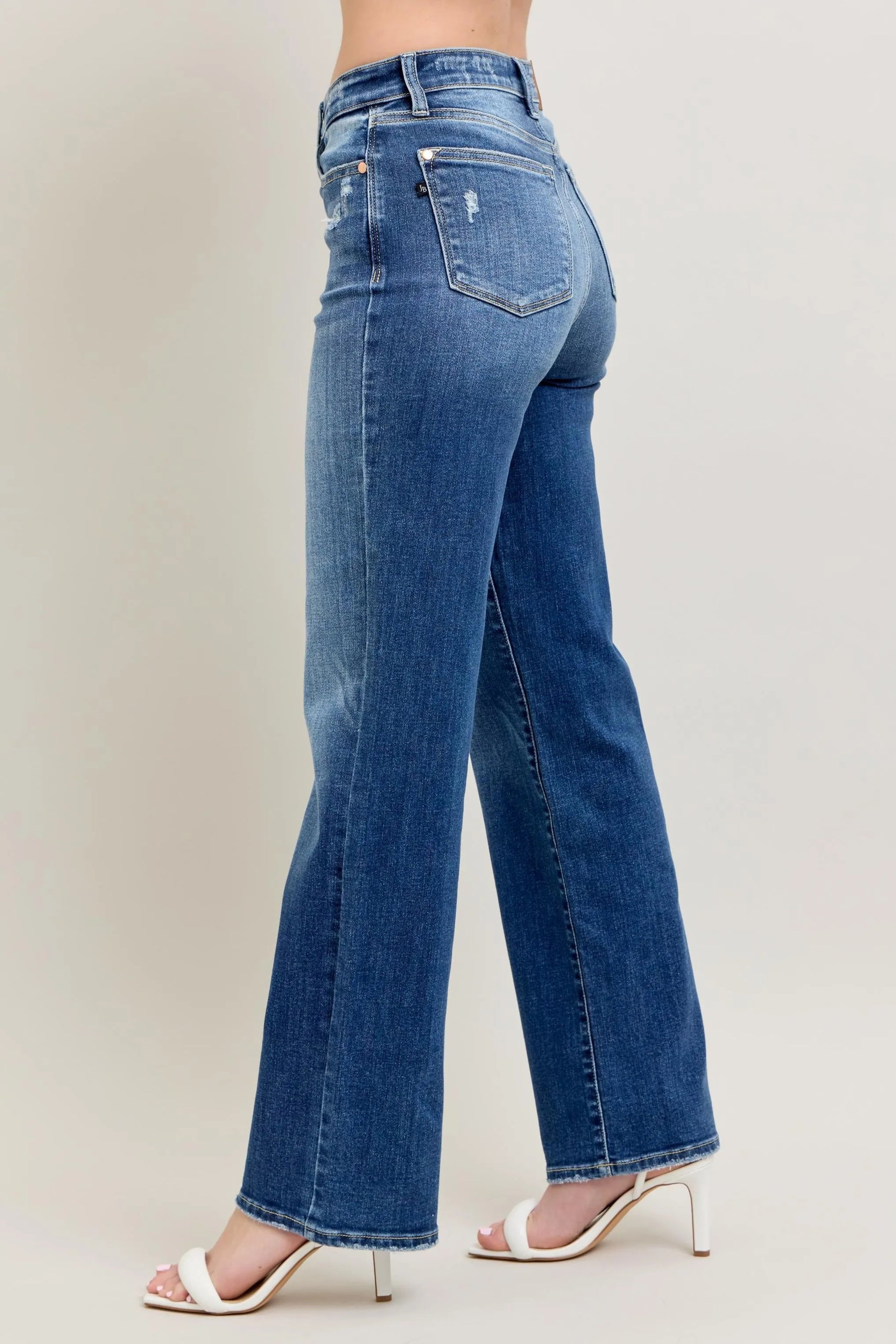 Judy Blue - Medium Wash High Rise Wide Leg Jeans