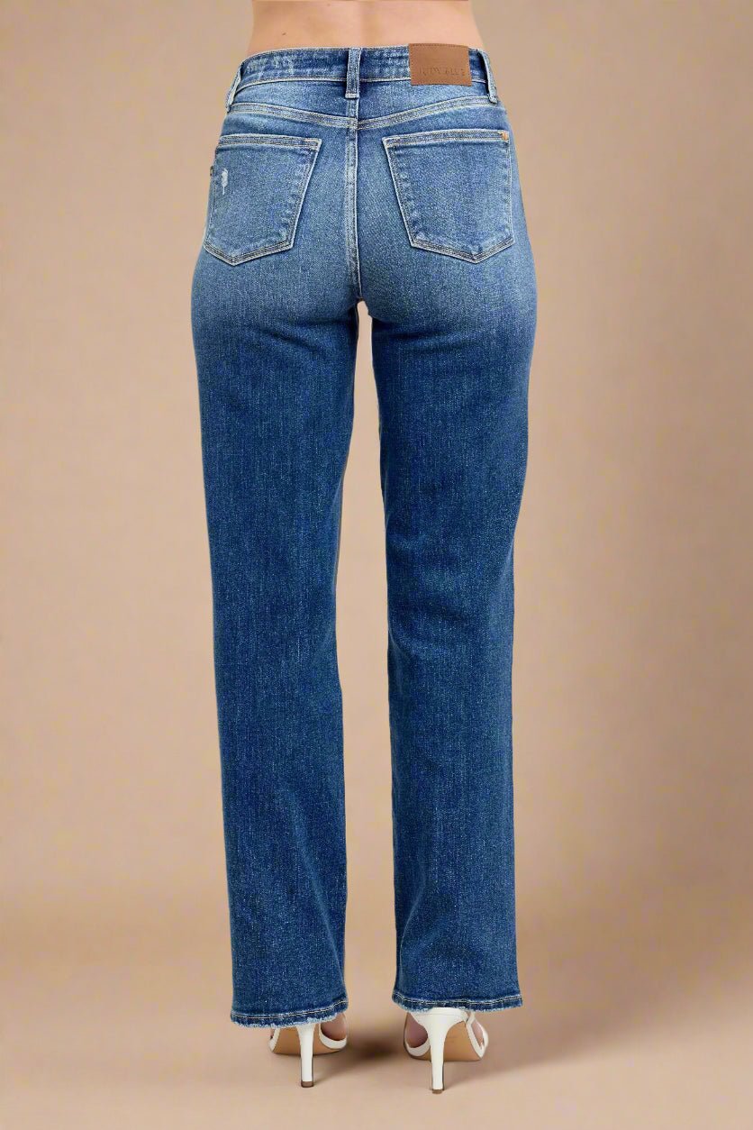Judy Blue - Medium Wash High Rise Wide Leg Jeans