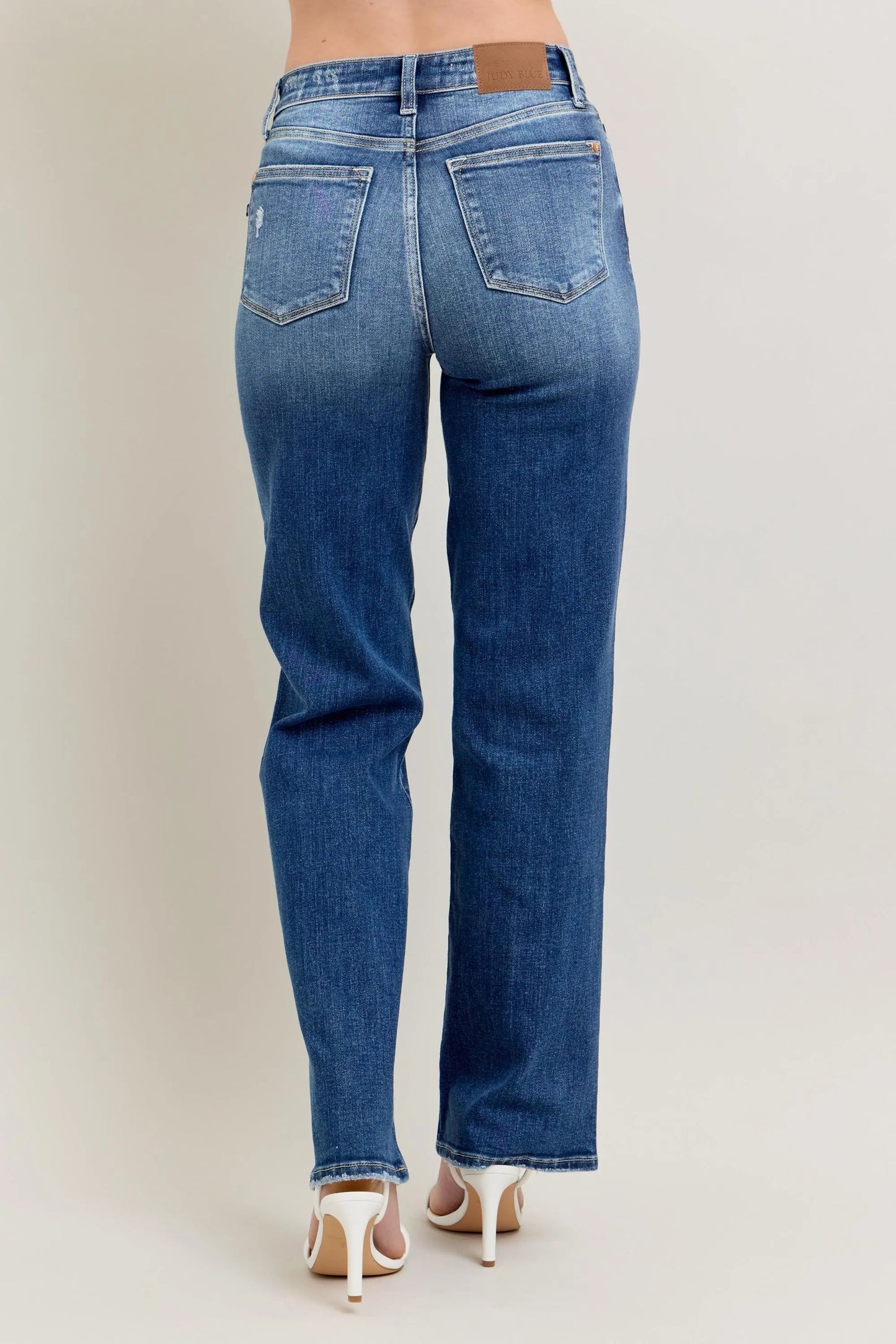 Judy Blue - Medium Wash High Rise Wide Leg Jeans
