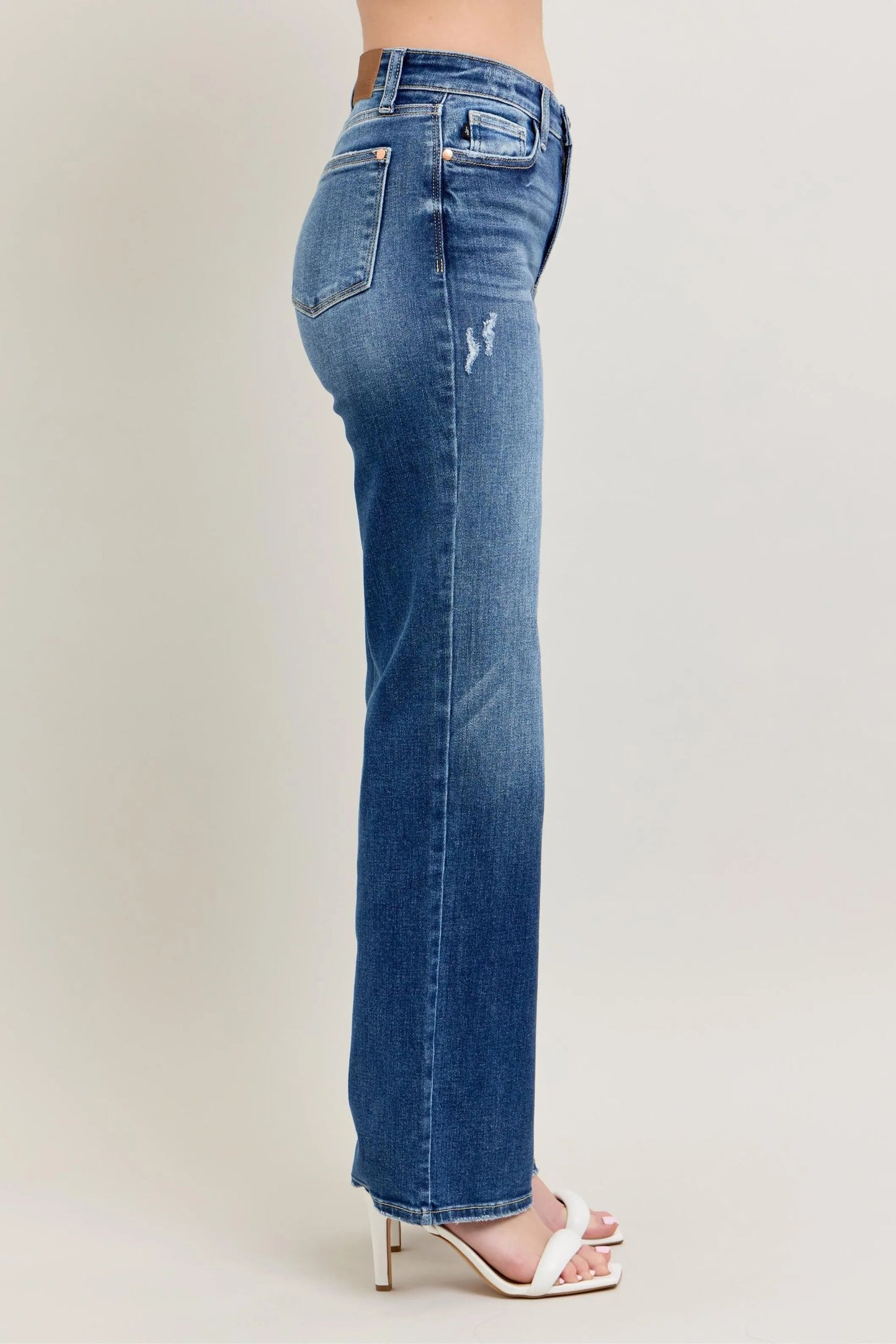 Judy Blue - Medium Wash High Rise Wide Leg Jeans