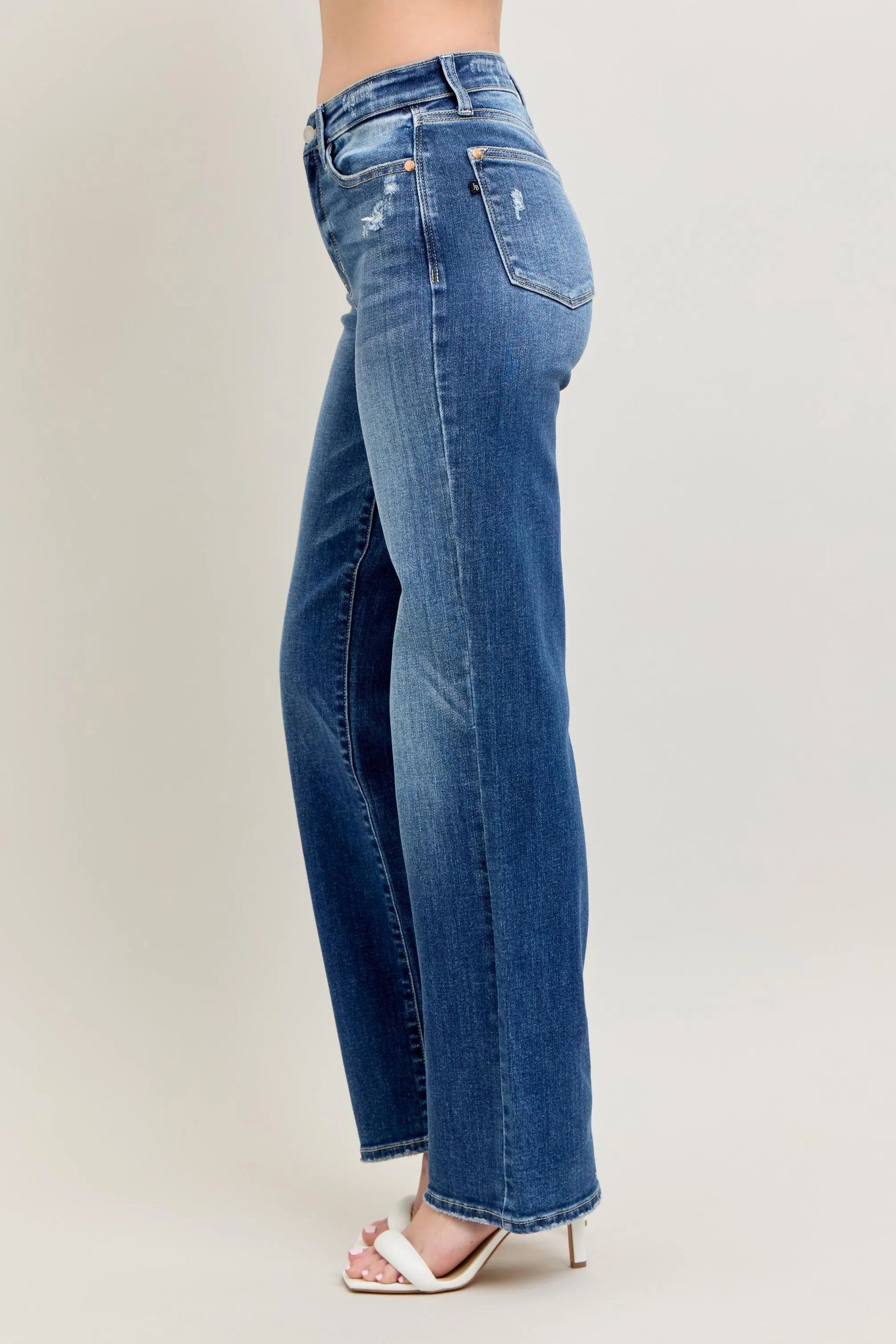 Judy Blue - Medium Wash High Rise Wide Leg Jeans