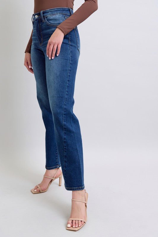 Judy Blue - Medium Wash Side Seam Detail Straight Leg Jeans