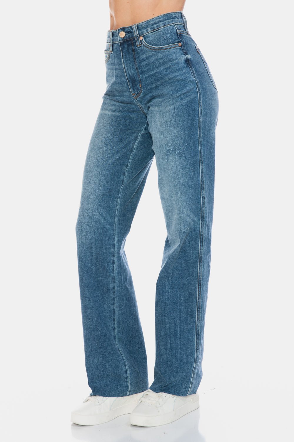 Judy Blue - Medium Wash Tummy Control Straight Leg Jeans