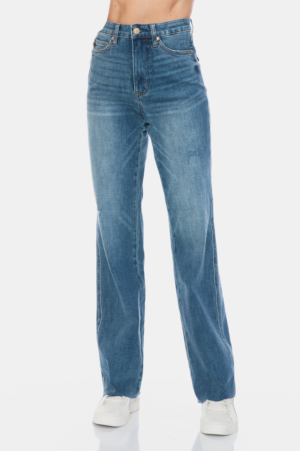 Judy Blue - Medium Wash Tummy Control Straight Leg Jeans