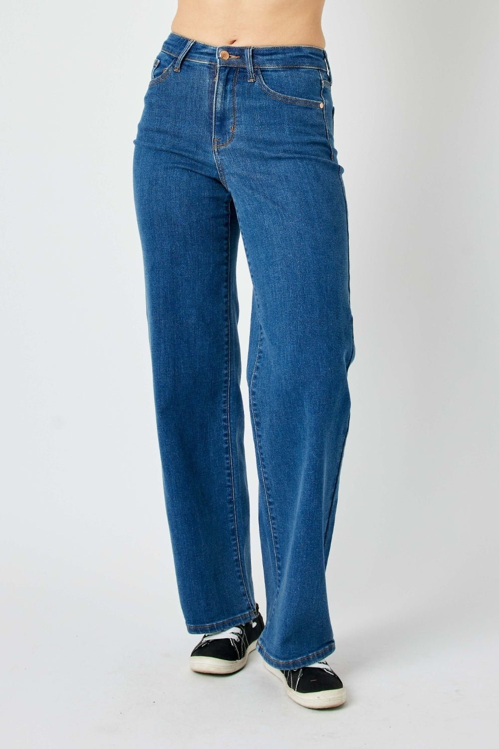 Judy BlueMedium Wash High Rise Straight Jeans