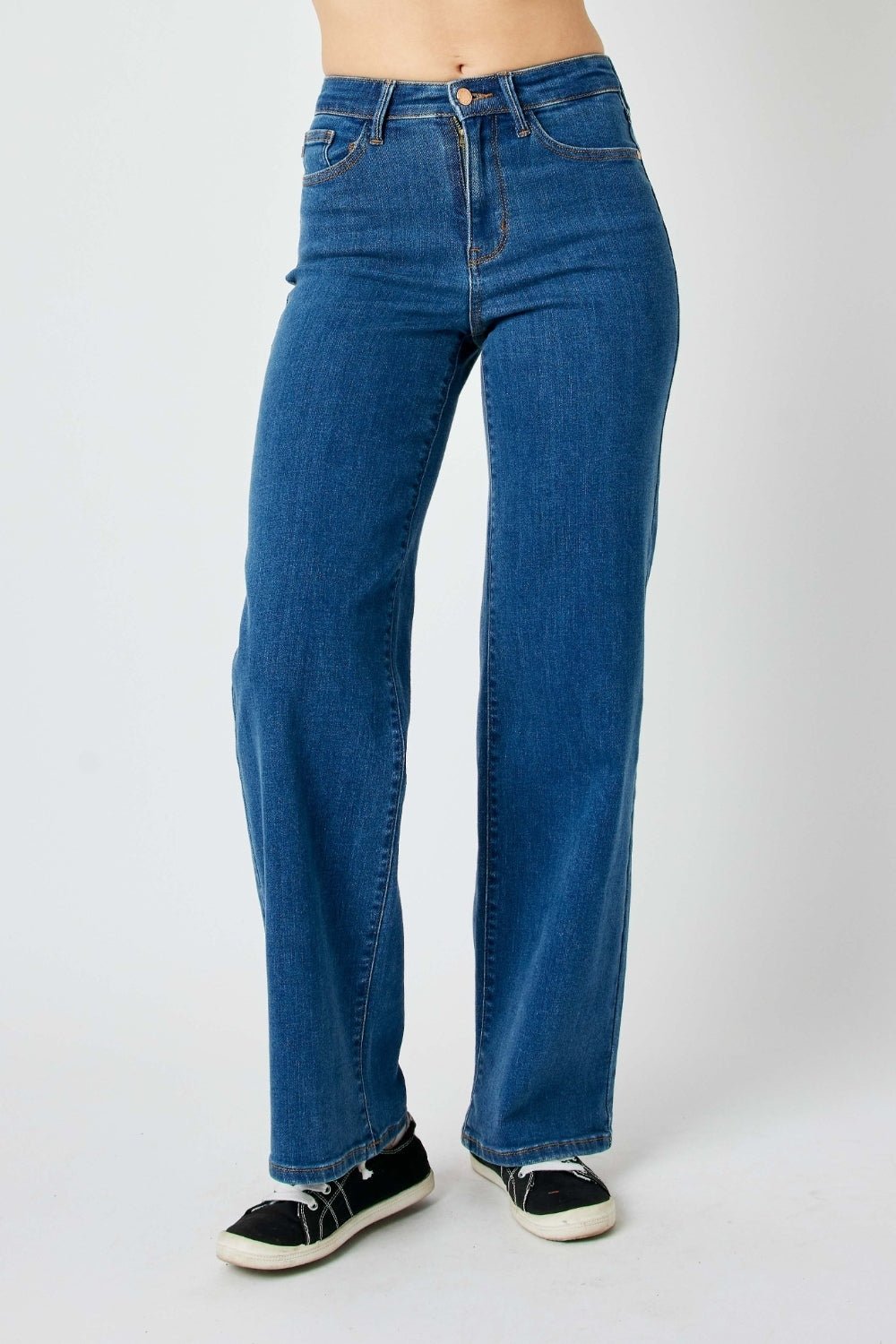 Judy BlueMedium Wash High Rise Straight Jeans