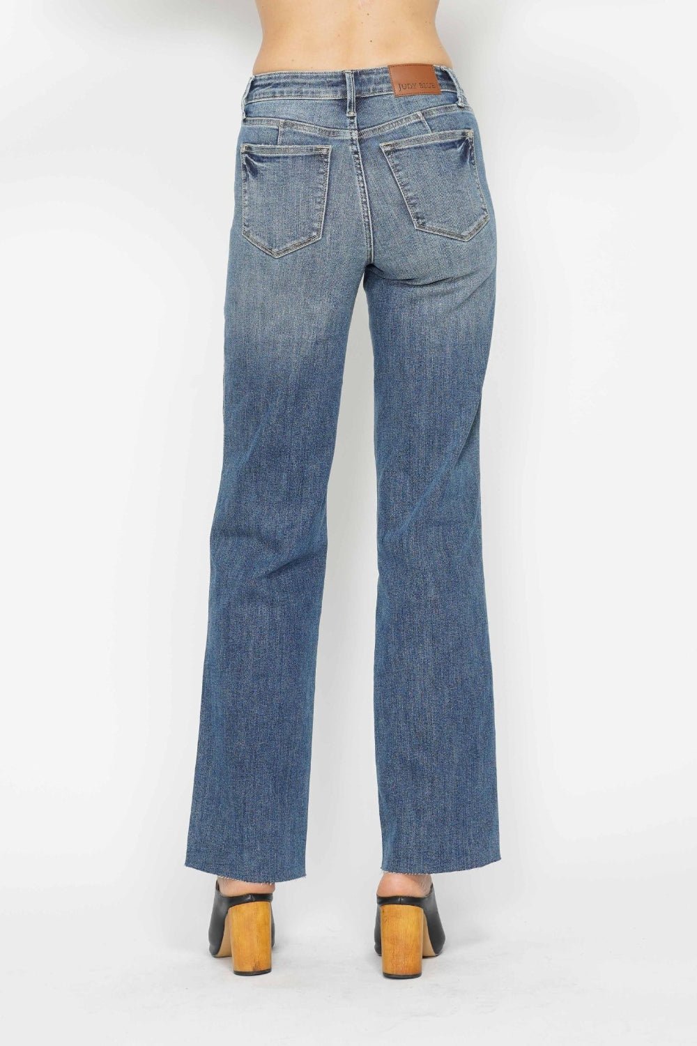 Judy BlueMedium Wash Tummy Control Straight Leg Jeans