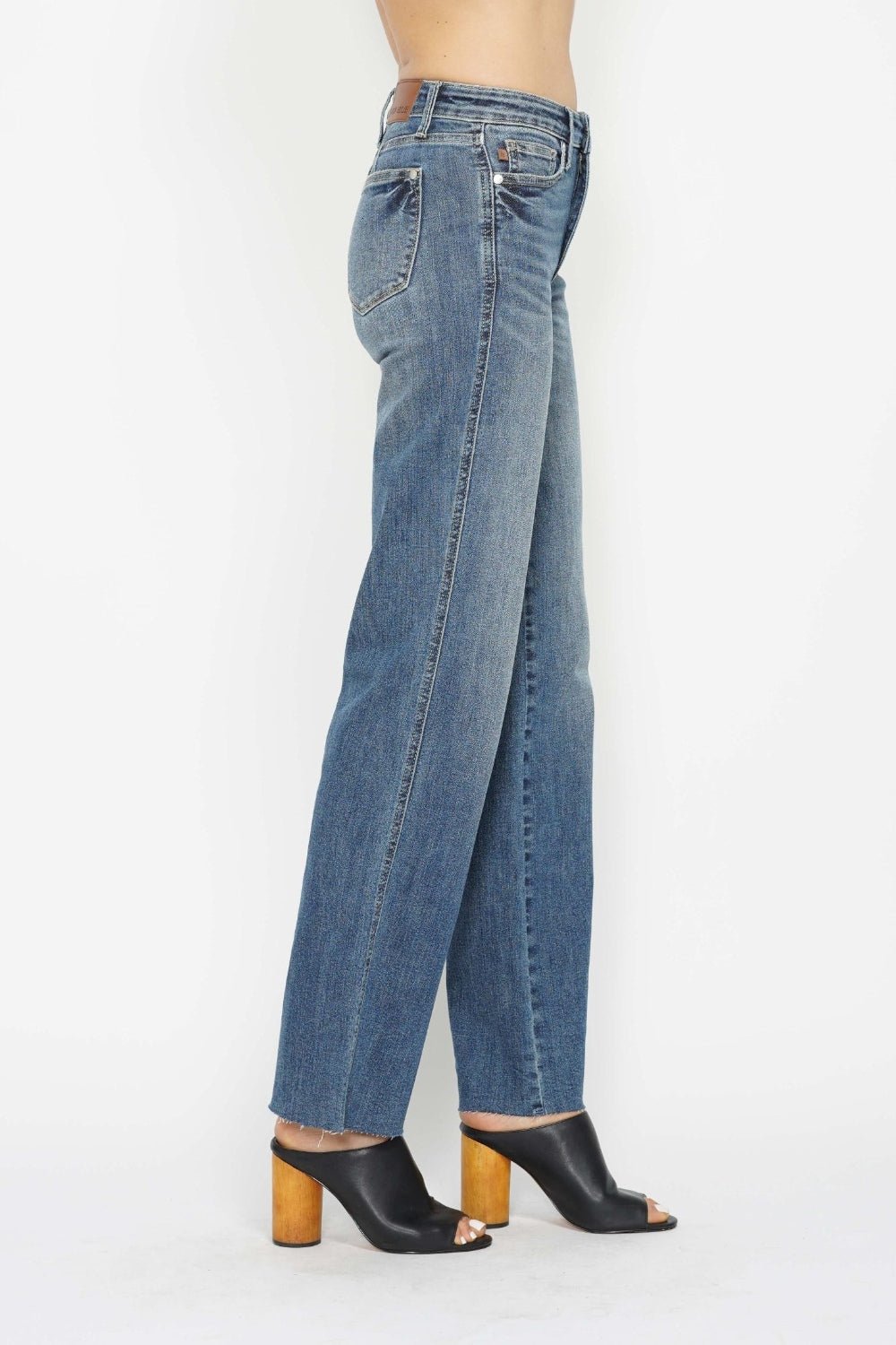 Judy BlueMedium Wash Tummy Control Straight Leg Jeans