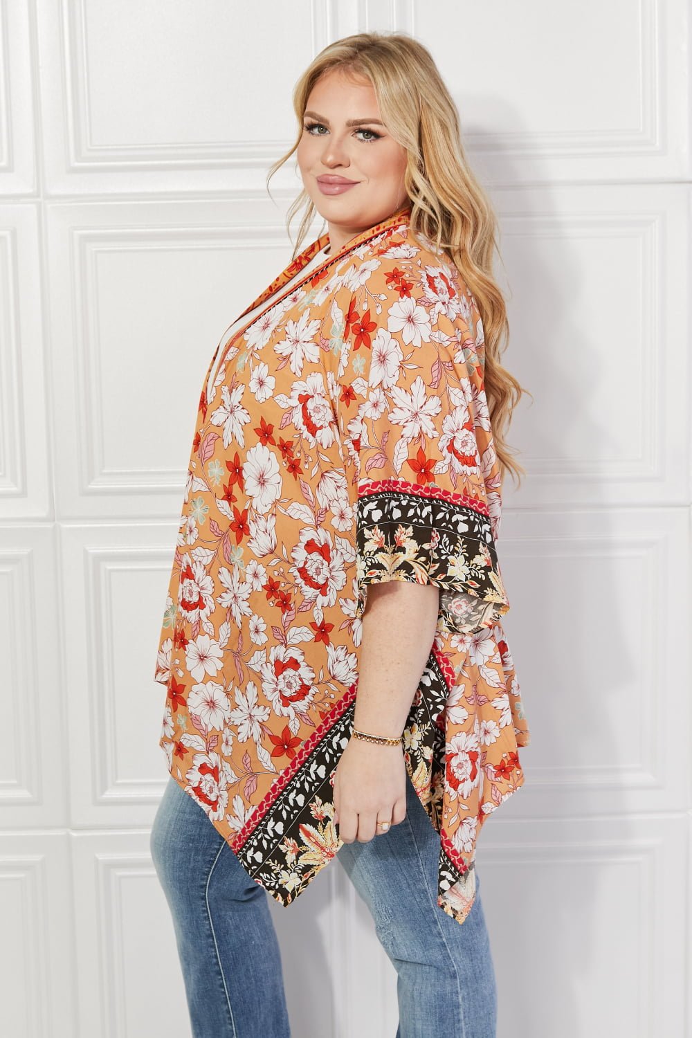 Justin Taylor - Cover - Up Kimono in Floral Peach