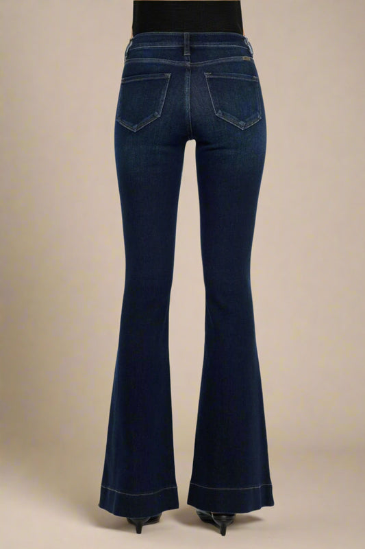 Kancan - Dark Wash High Rise Slim Fit Flare Jeans
