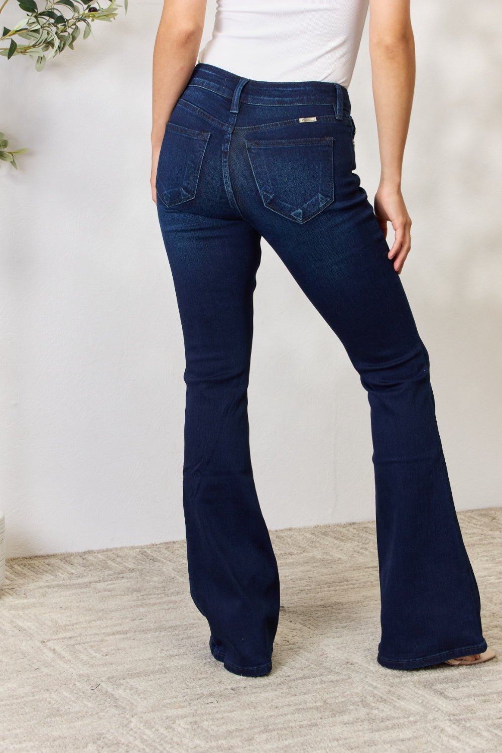 Kancan - Dark Wash Mid Rise Flare Jeans