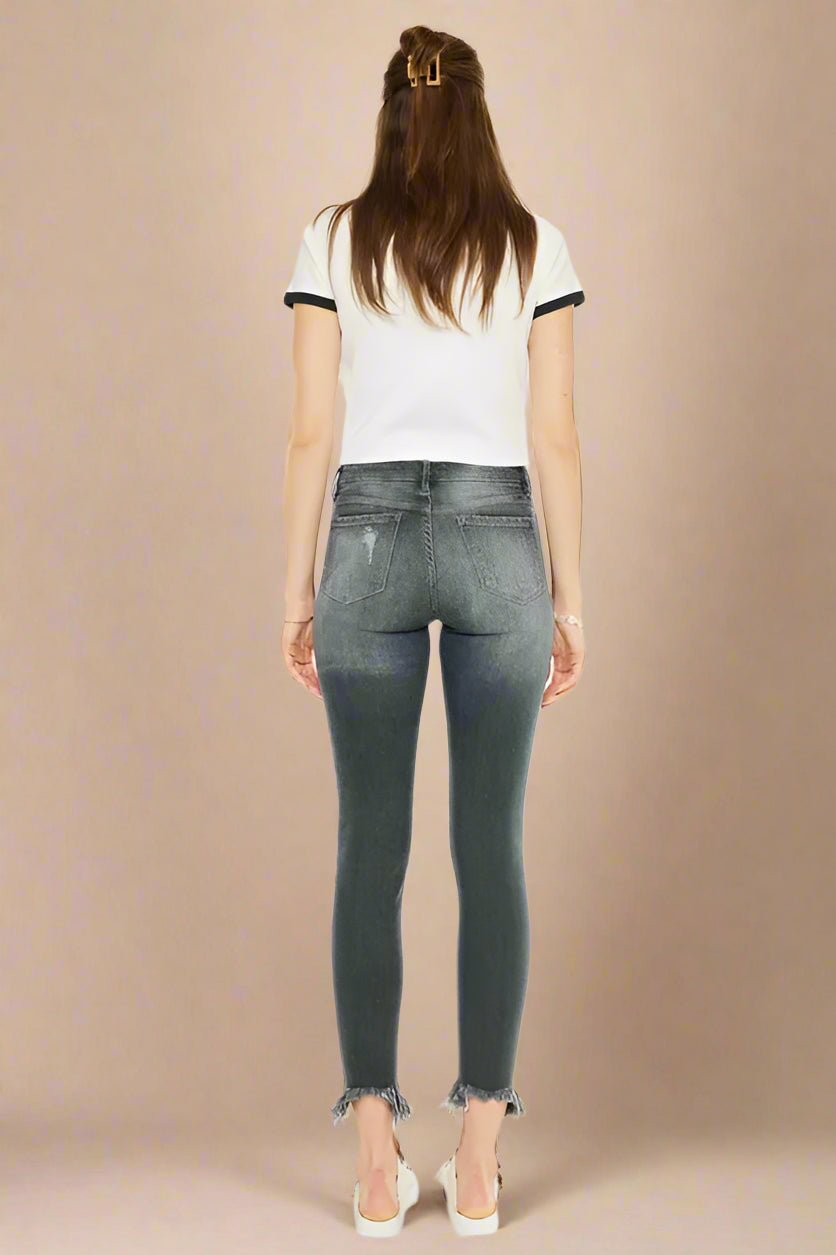 Kancan - Distressed Skinny Jeans – Black Wash