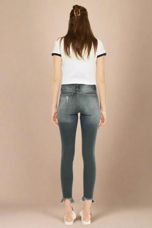 Kancan - Distressed Skinny Jeans – Black Wash