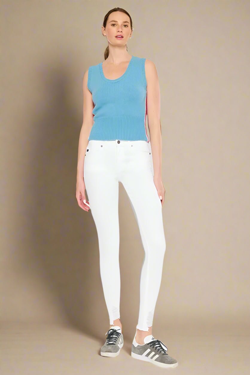 Kancan - High Rise Skinny Jeans in Crisp White