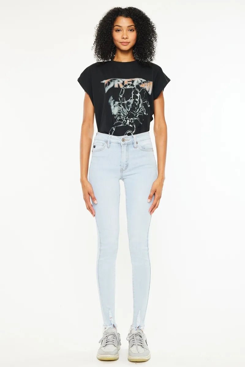 Kancan - High Rise Skinny Jeans in Light Wash