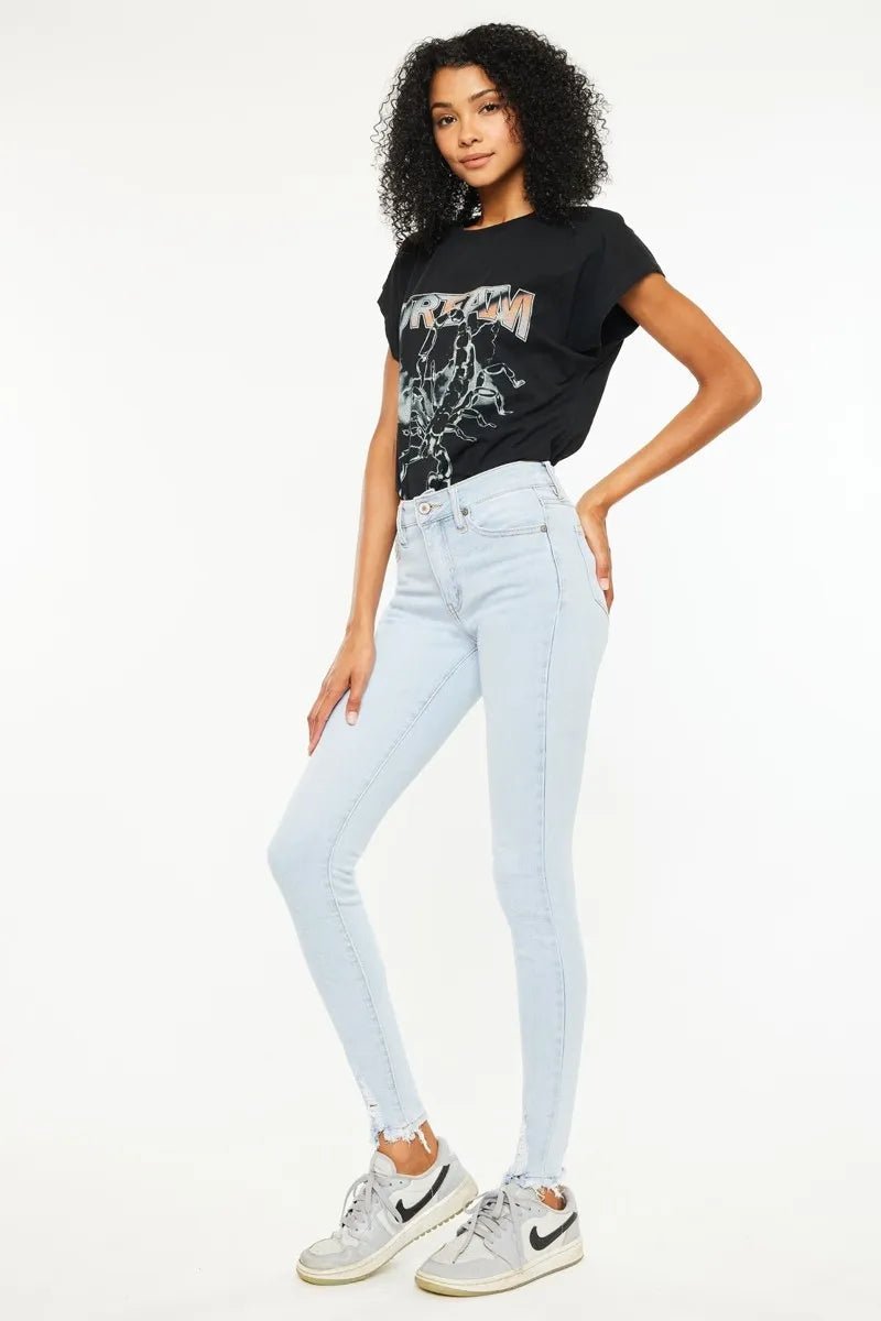 Kancan - High Rise Skinny Jeans in Light Wash