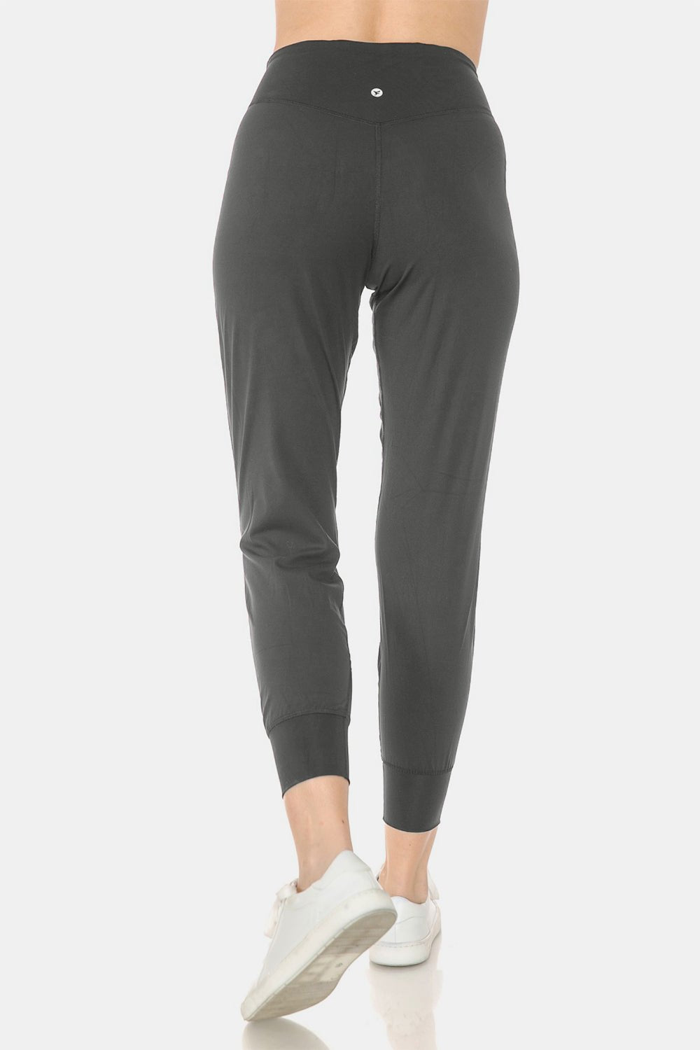 Leggings Depot - Wide Waistband Active Joggers in Charcoal