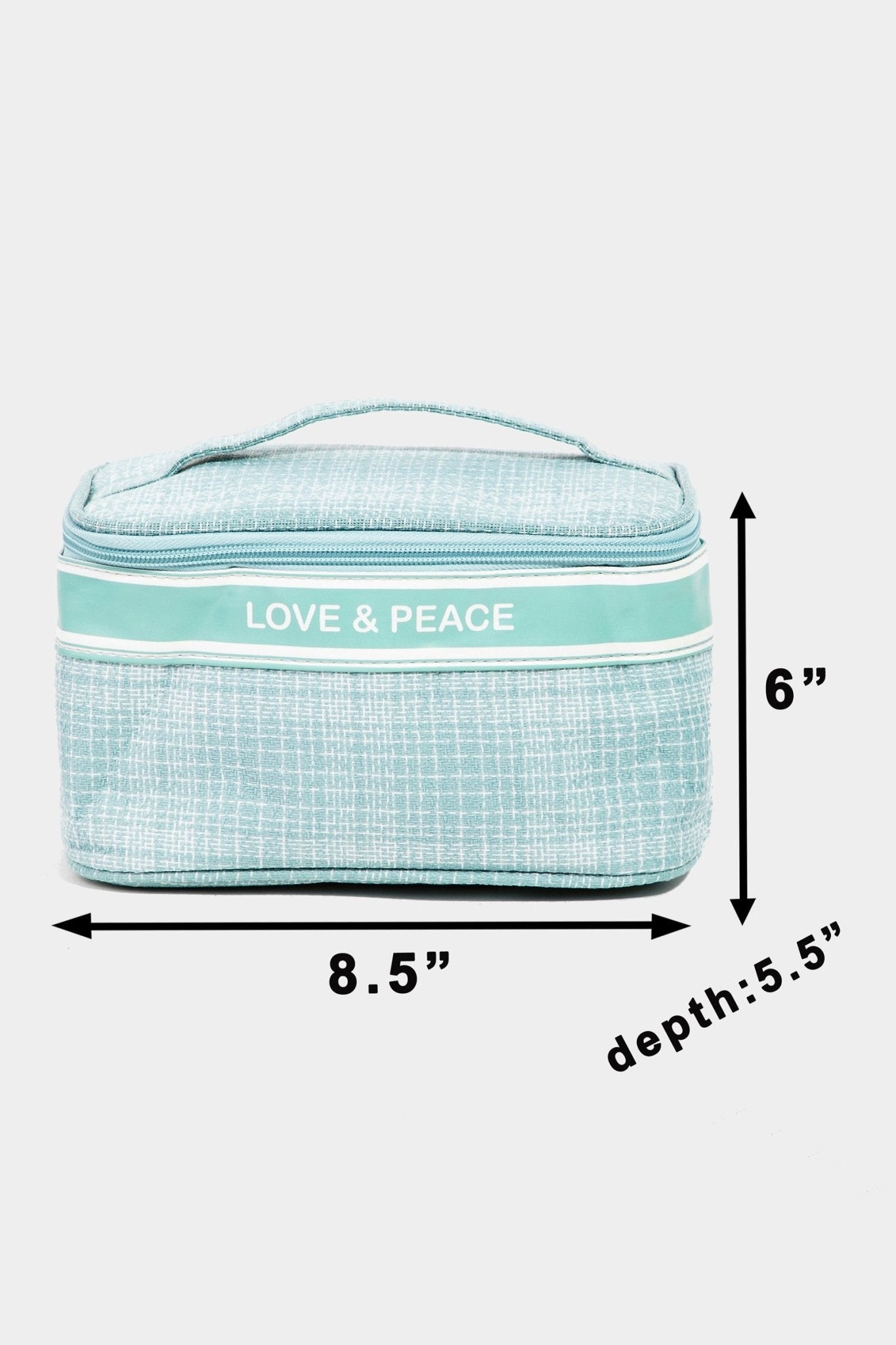 Love & Peace Top Handle Cosmetics CaseCosmetic BagFame