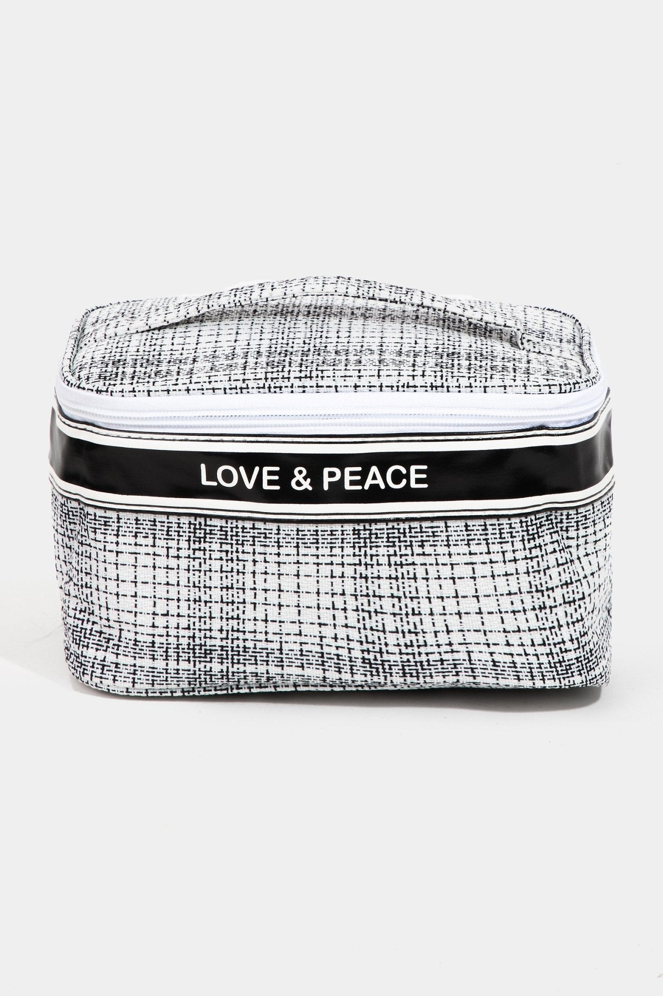 Love & Peace Top Handle Cosmetics CaseCosmetic BagFame