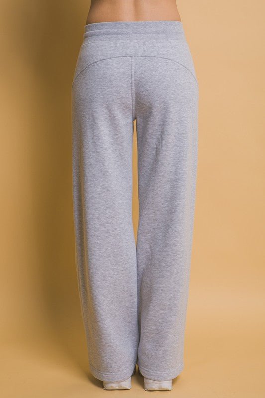 Love Tree - Gray Wide Leg Sweatpants with Pockets