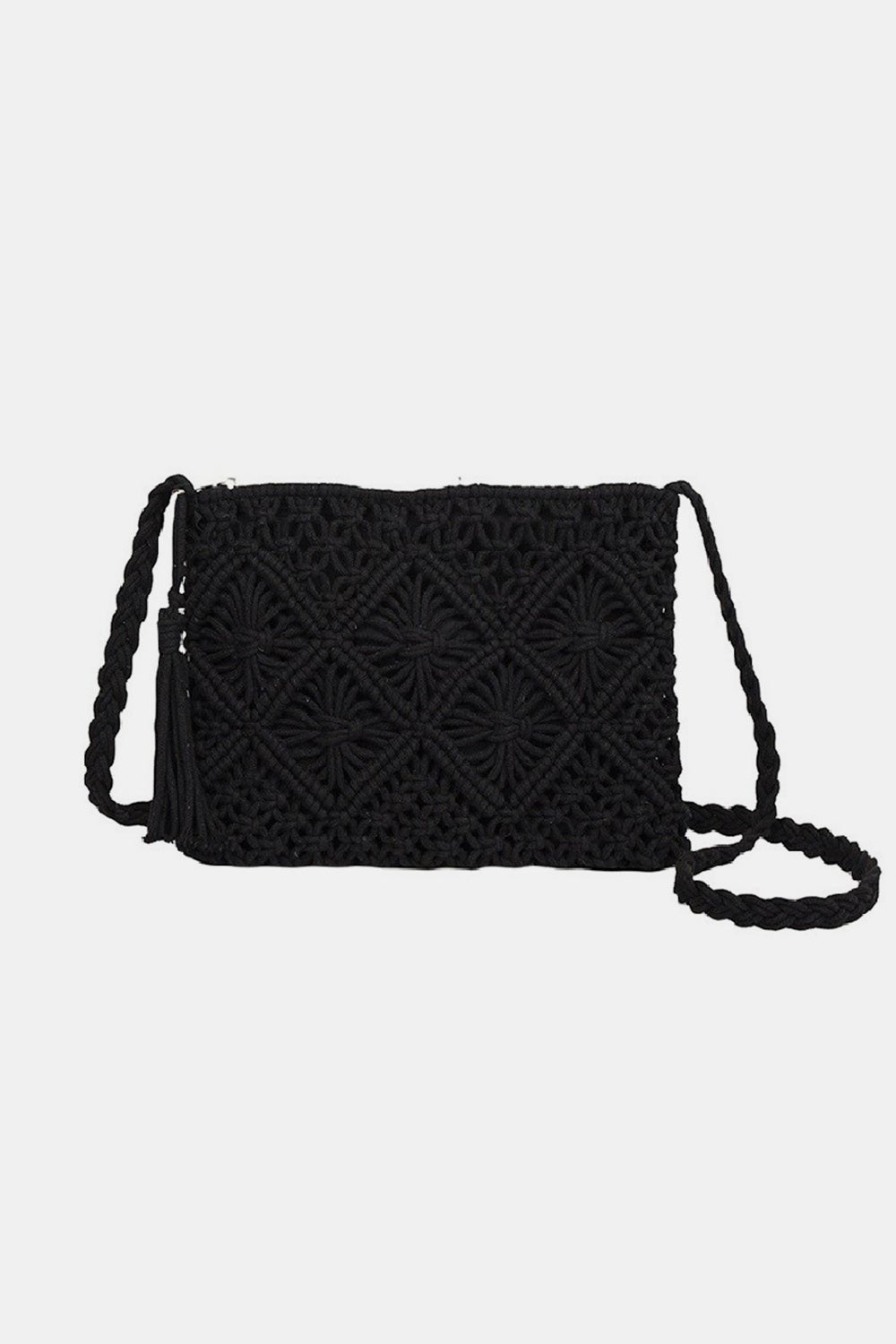 Macrame Shoulder Bag in BlackShoulder BagZenana