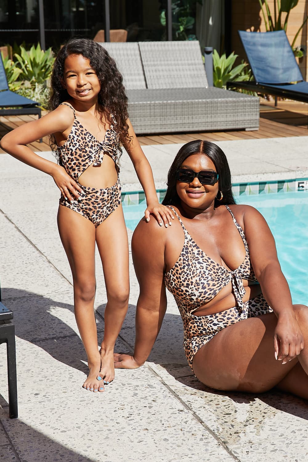 Marina West Swim - Leopard Print Cutout One - Piece Swimsuit