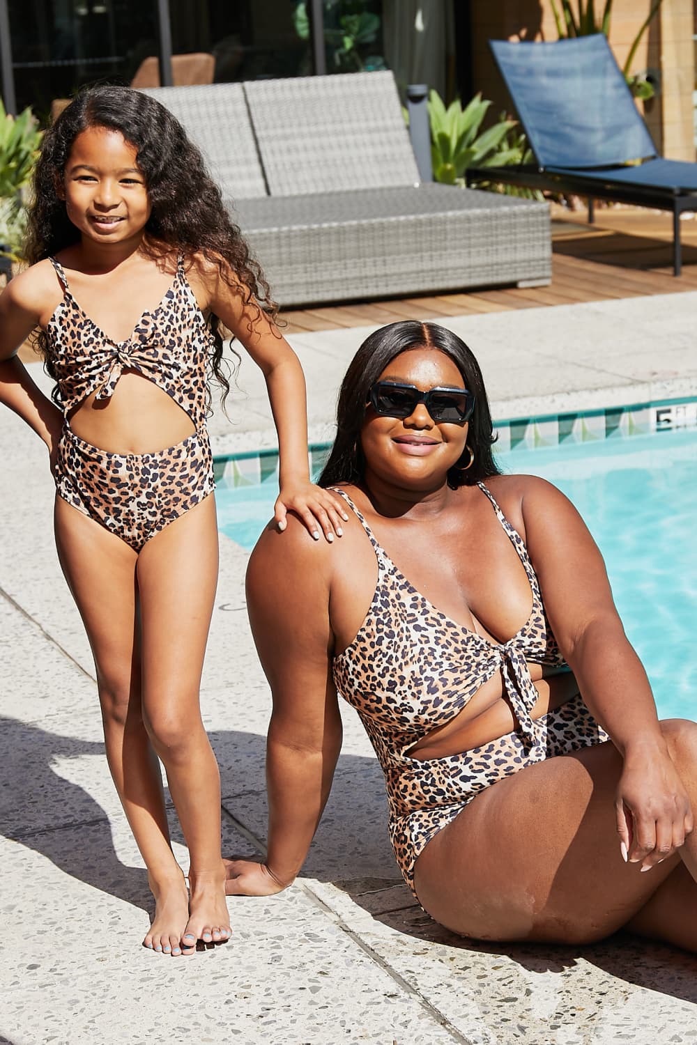 Marina West Swim - Leopard Print Cutout One - Piece Swimsuit