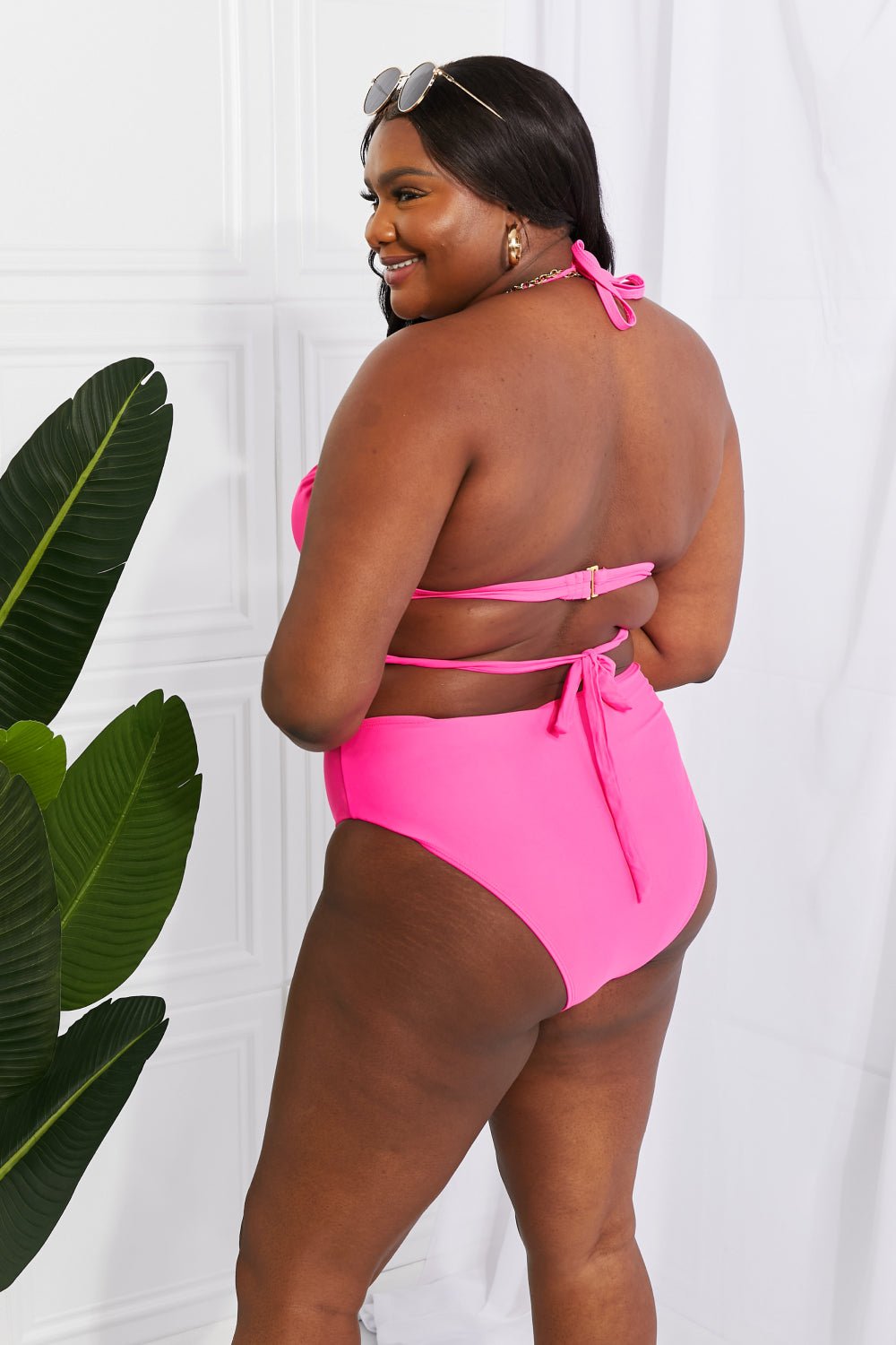 Marina West SwimHalter Bikini in Hot Pink