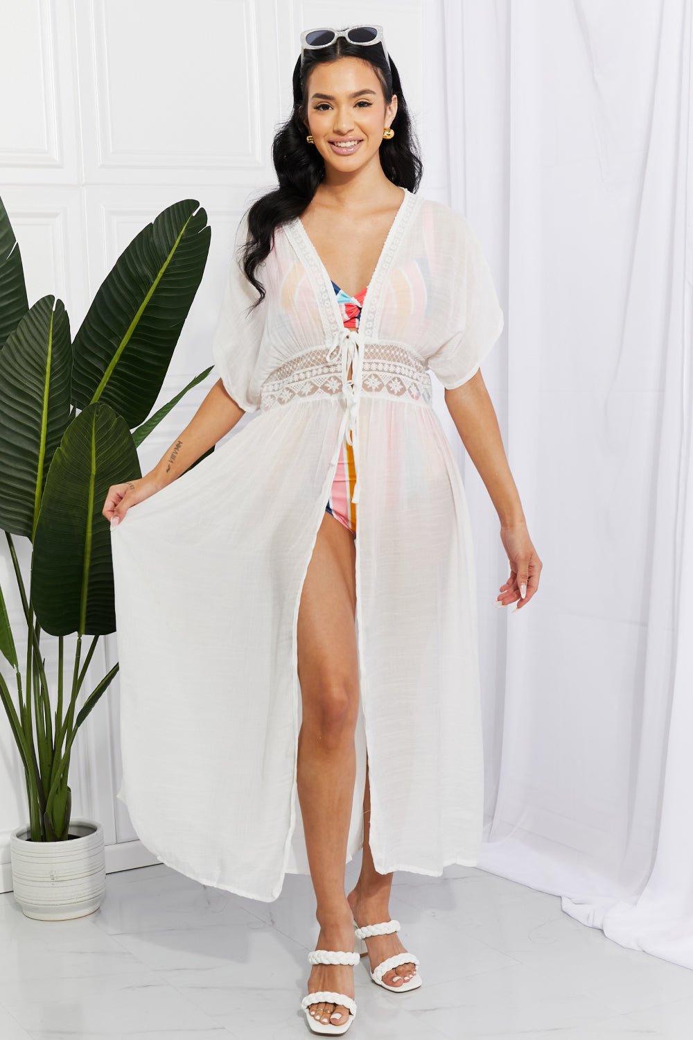 Marina West SwimTied Maxi Cover - Up in White