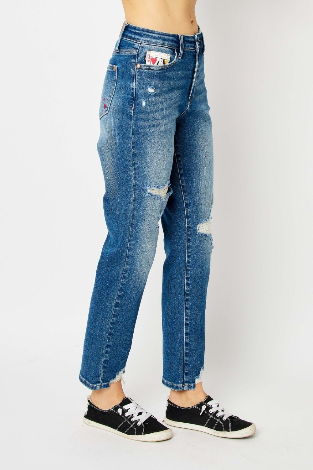 Medium Wash Distressed Slim Fit JeansJeansJudy Blue
