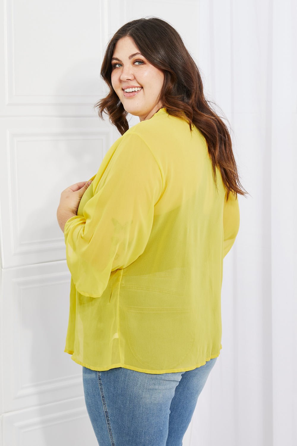 Melody - Chiffon Kimono in Yellow