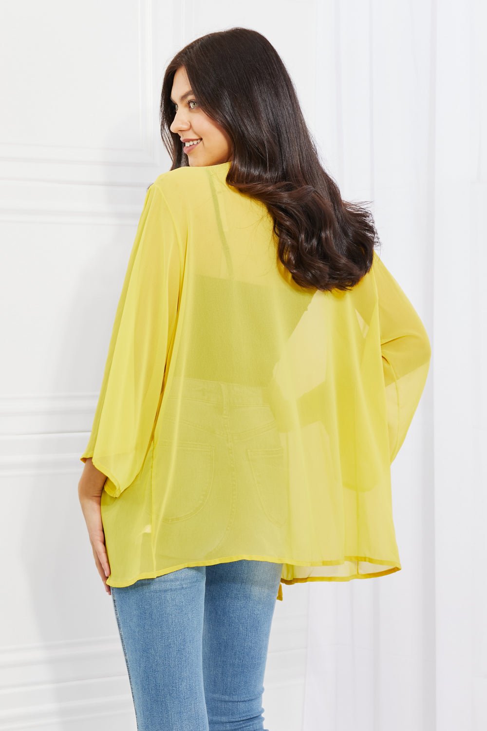 Melody - Chiffon Kimono in Yellow