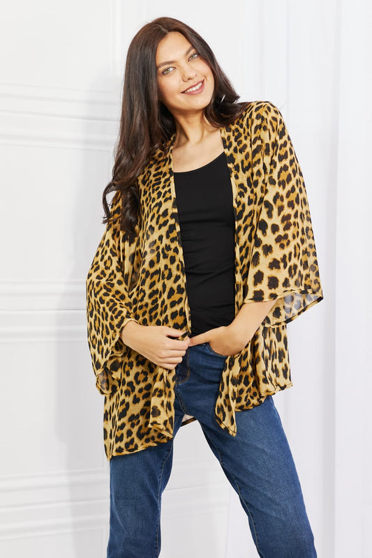 Melody - Leopard Print Chiffon Kimono