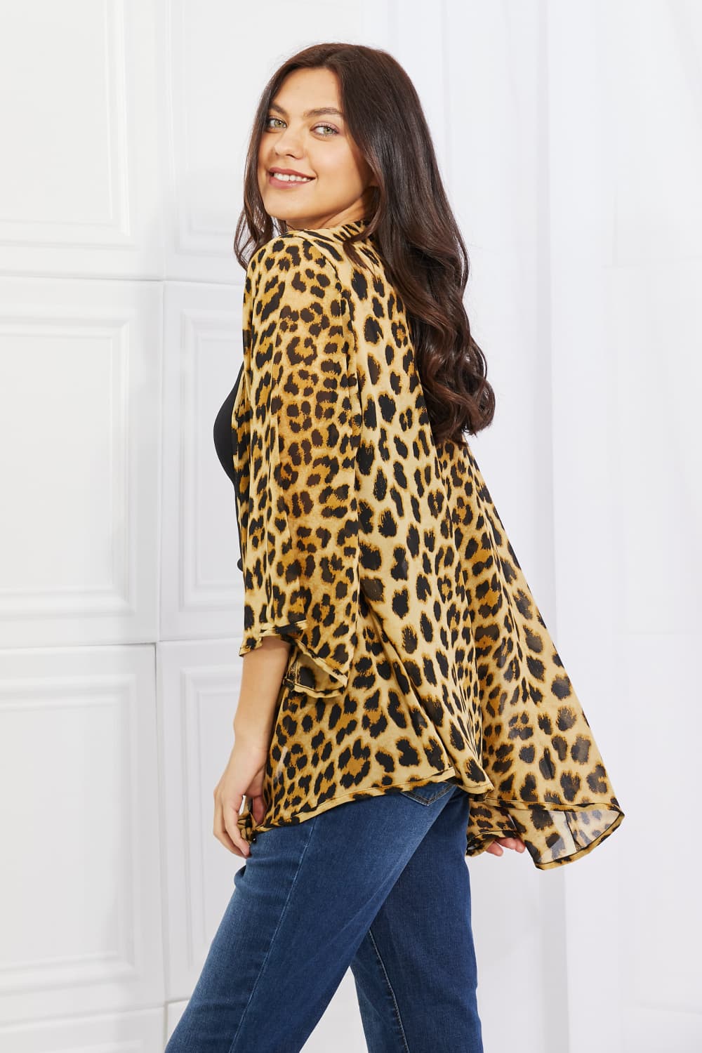 Melody - Leopard Print Chiffon Kimono