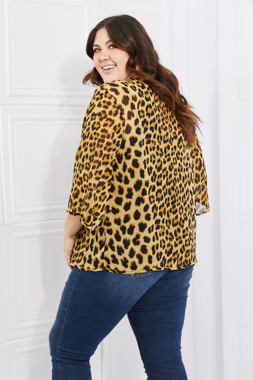 Melody - Leopard Print Chiffon Kimono