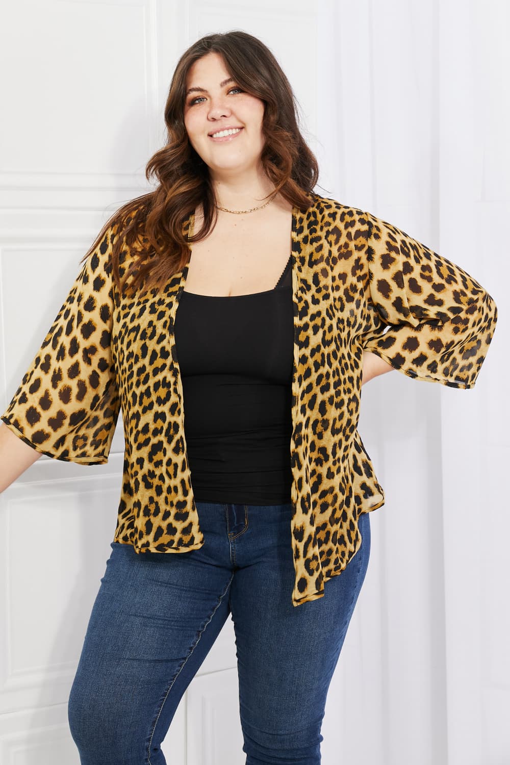 Melody - Leopard Print Chiffon Kimono