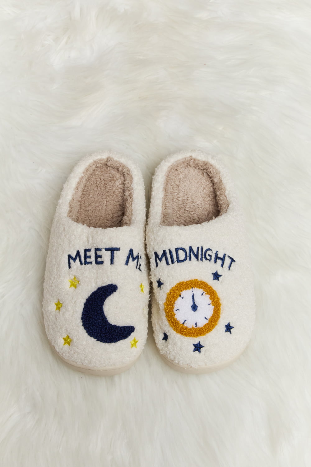 Melody - Printed Plush Slide Slippers