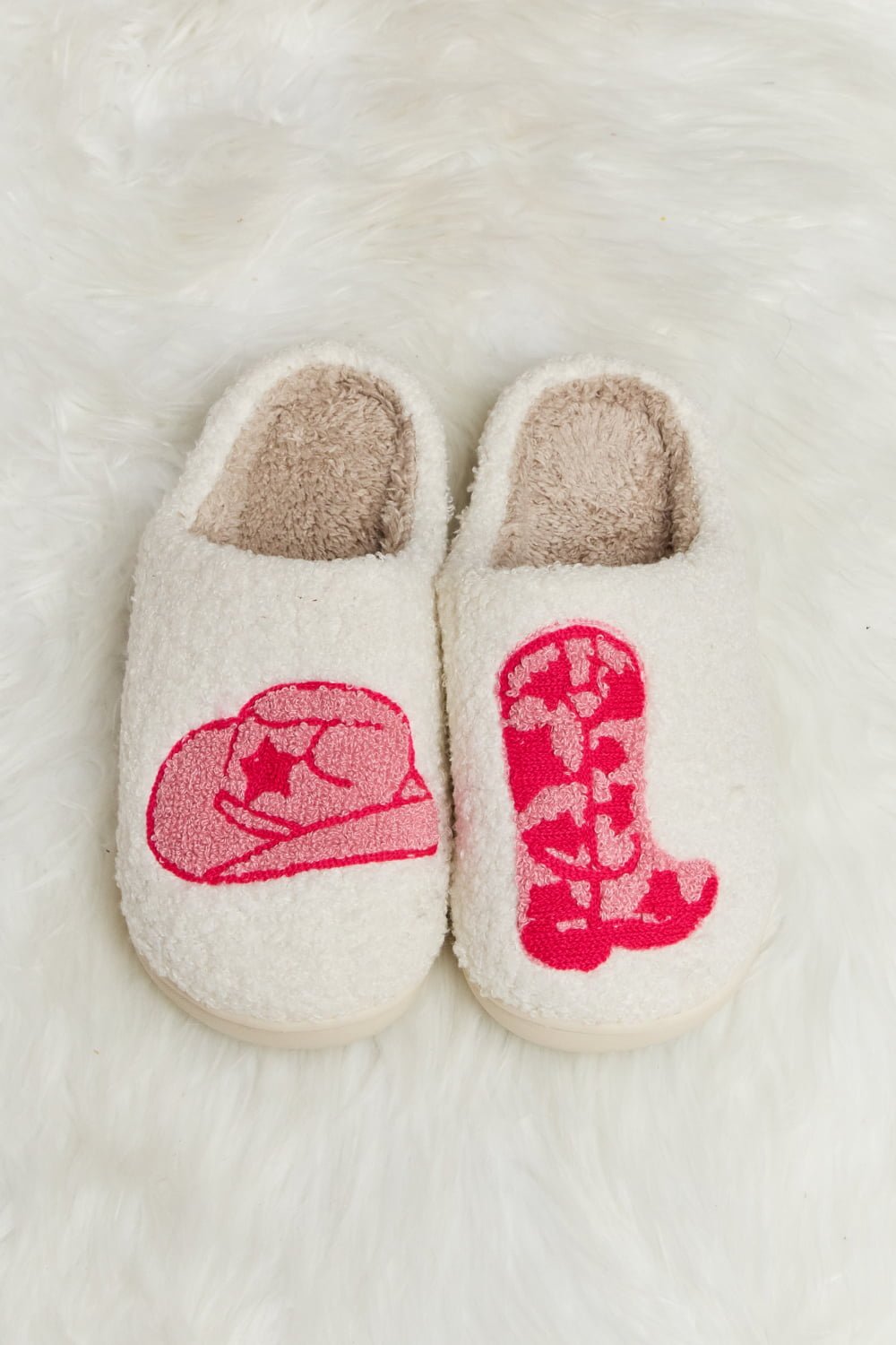 Melody - Printed Plush Slide Slippers