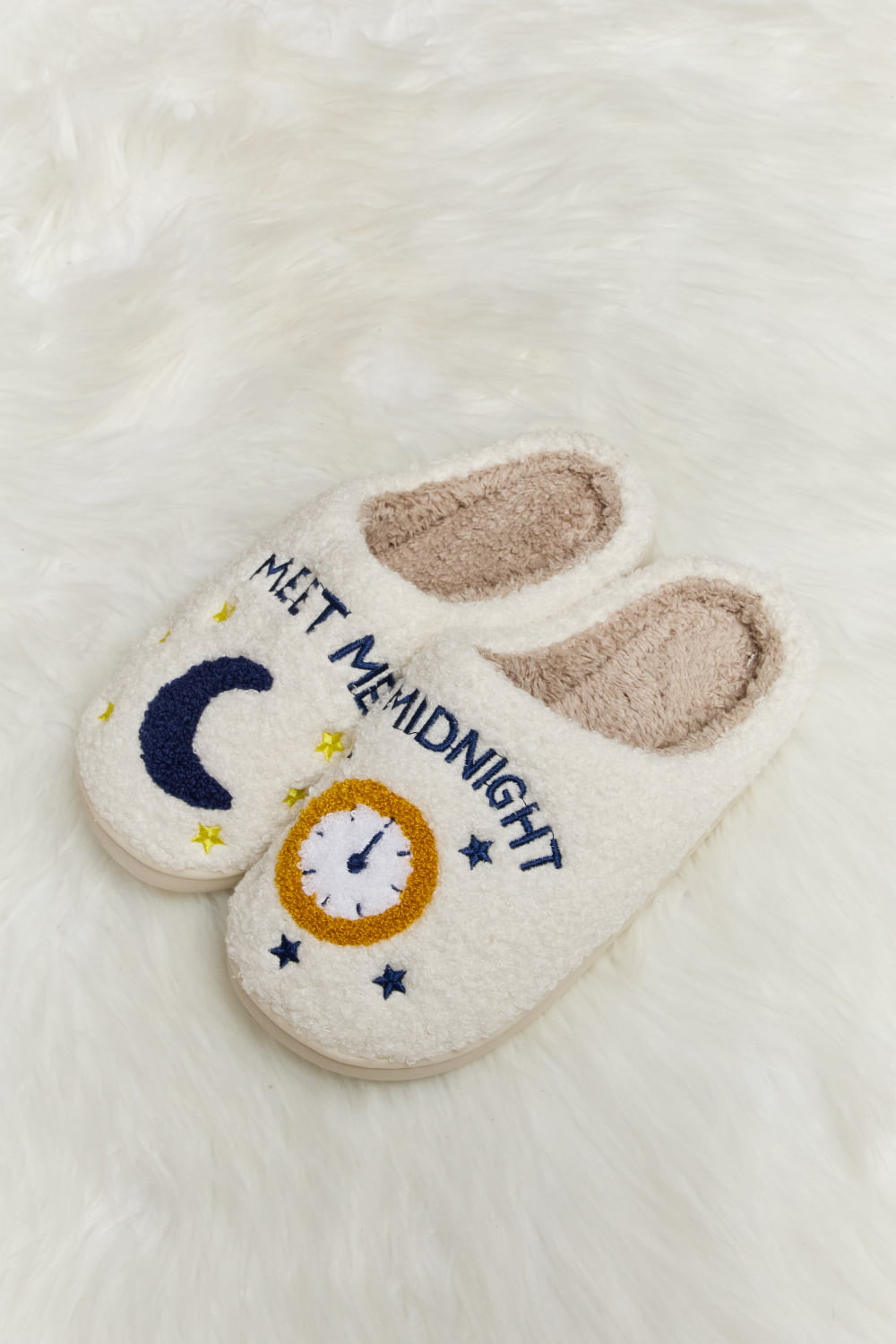 Melody - Printed Plush Slide Slippers