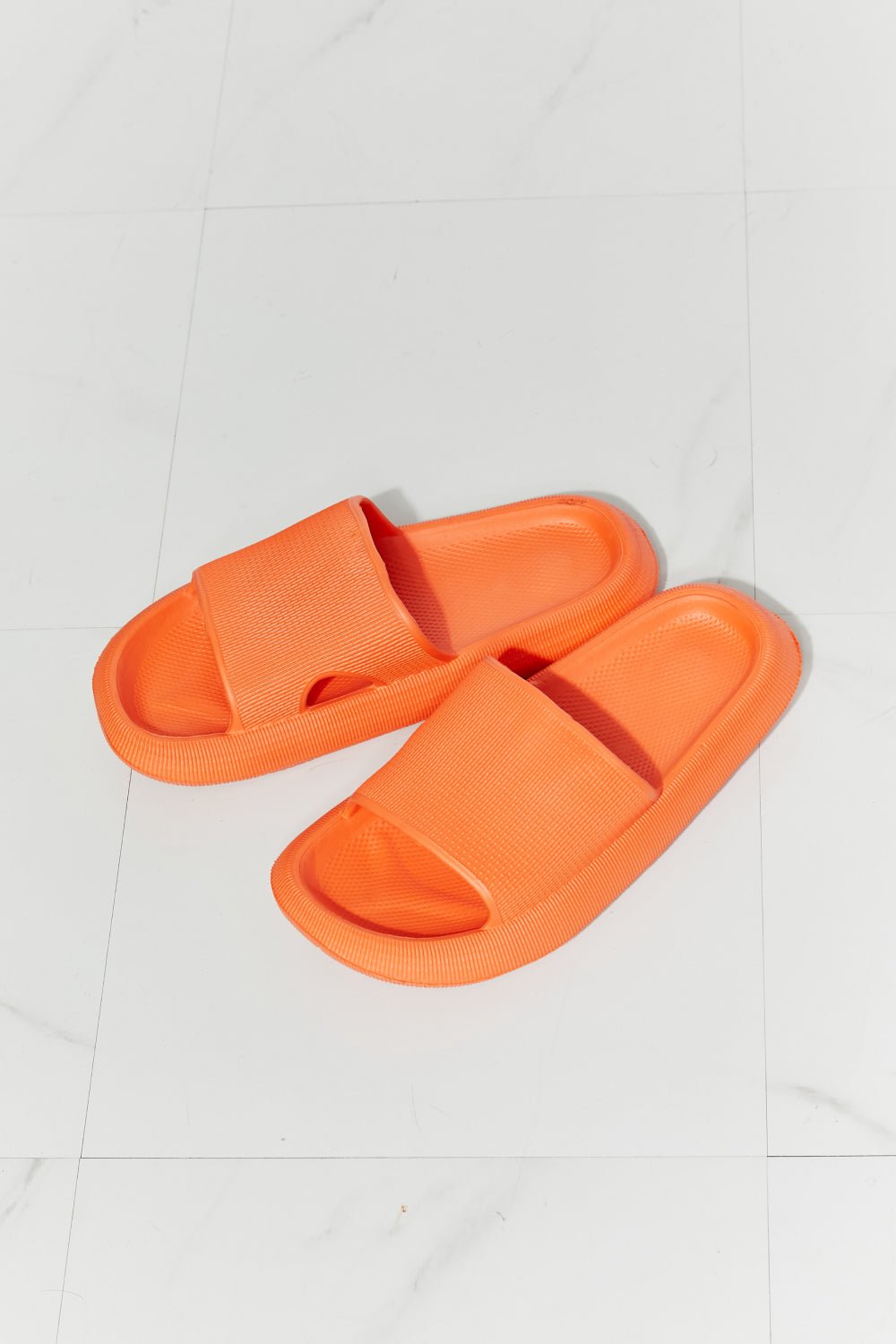 MelodyOpen Toe Slide Slipper Sandals in Orange