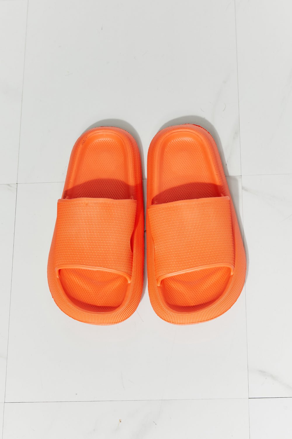 MelodyOpen Toe Slide Slipper Sandals in Orange