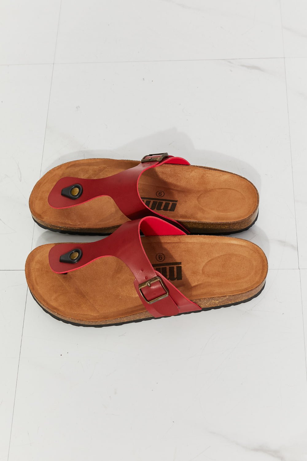 MelodyVegan Leather T - Strap Flip - Flop in Burgundy