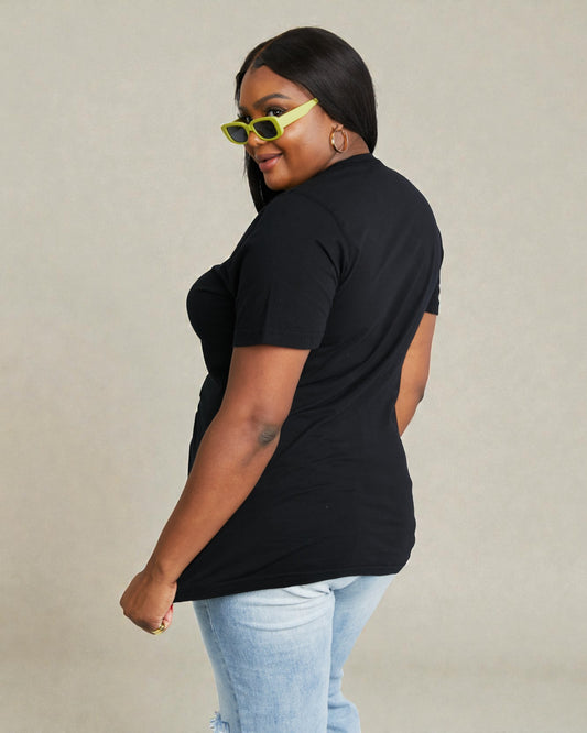 Black & White Botanical Peace Graphic Tee