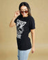T-shirt graphique Desert Dreamer Steer Skull en noir