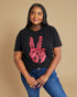 Black & Rose Peace Sign Graphic Tee