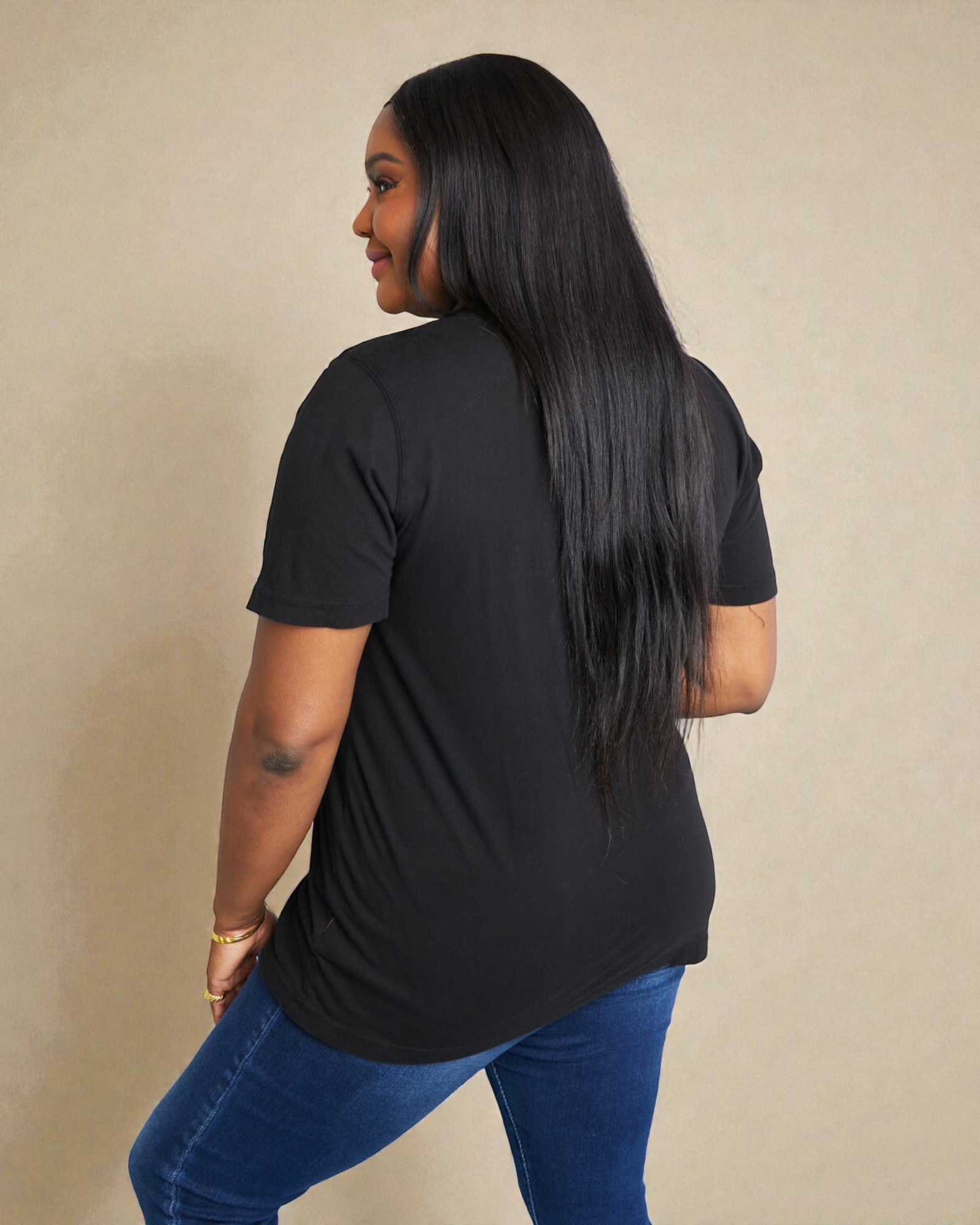 Black & Rose Peace Sign Graphic Tee